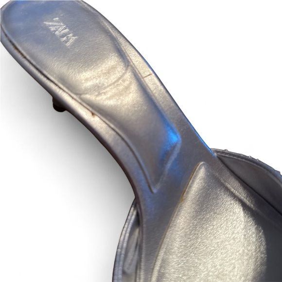 Zara Metallic Silver Women's Sandals - Picture 5 of 6
